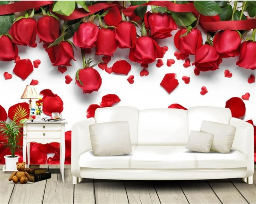 Beibehang Custom wallpaper murals Nordic fresh hand-painted flower garden living room TV background wall painting 3d | Обустройство