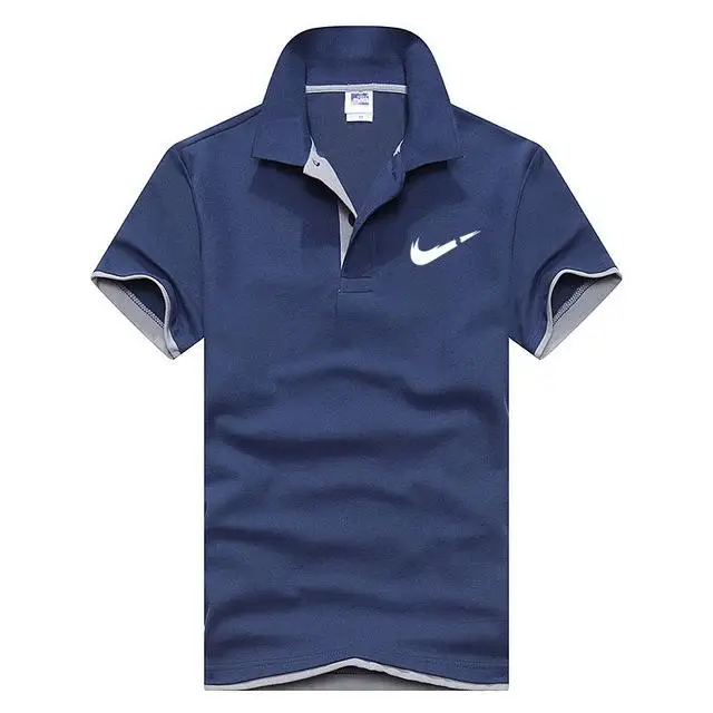 Размера плюс XS-3XL, брендовая Новая мужская рубашка поло, высокое качество, мужская хлопковая рубашка с коротким рукавом, трикотажные летние мужские рубашки поло - Цвет: Tibetan grey