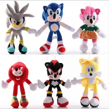 

25-30cm Cartoon Soft Sonic Plush Toys Soft Stuffed Dolls For Kid Birthday Gift