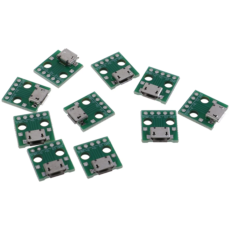 10 шт. MICRO USB адаптер DIP 5pin разъем PCB конвертер макетная плата коммутационная