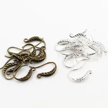 10 шт.(5 пар) 18*13 мм яркие серебряные и бронзовые Популярные крючки для ушей серьги провода для женщин модные ювелирные изделия серьги