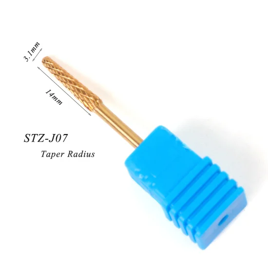 STZ 20 видов золотистого сверла для ногтей твердосплавное сверло для маникюра сверло для ногтей фрезы для фрезы Электрический станок инструмент для педикюра файл STZ-J - Цвет: STZ-J07