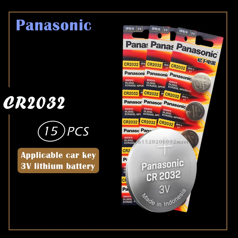 15 шт. бренд Новая батарея для цифрового фотоаппарата PANASONIC cr2032 3v кнопочная ячейка батарейки-таблетки для мобильного часо-компьютер cr 2032