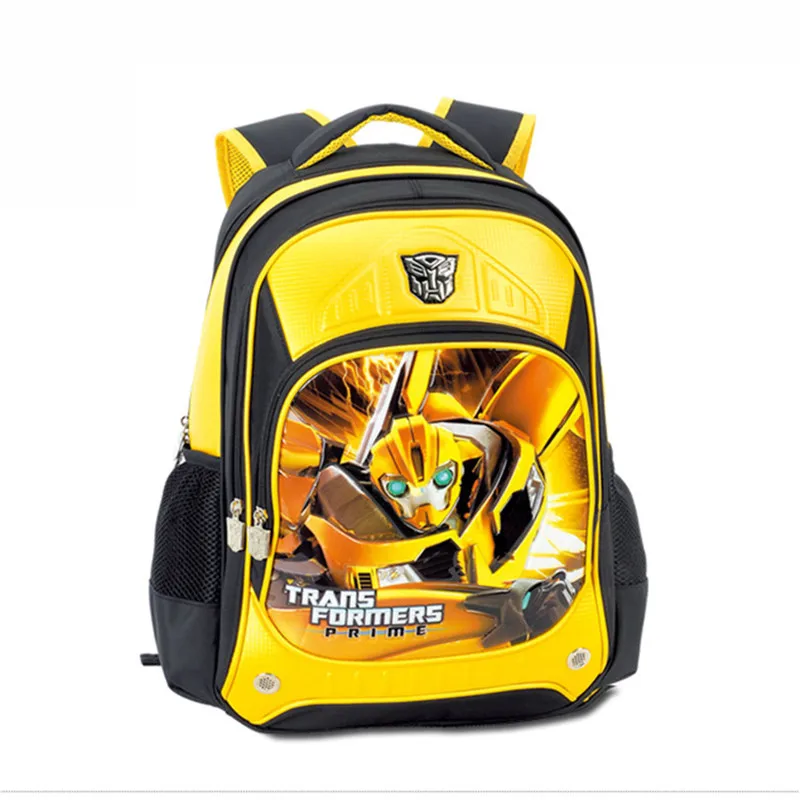 TRANSFORMERS New Children's SchoolBag Anime Cartoon Children's Schoolbag Waterproof Large Capacity Correction SchoolBag