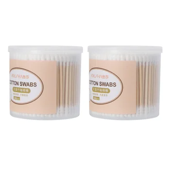 

600pcs Double-head Cotton Stick Swab Cotton Swabs Makeup Tools for Daily Use