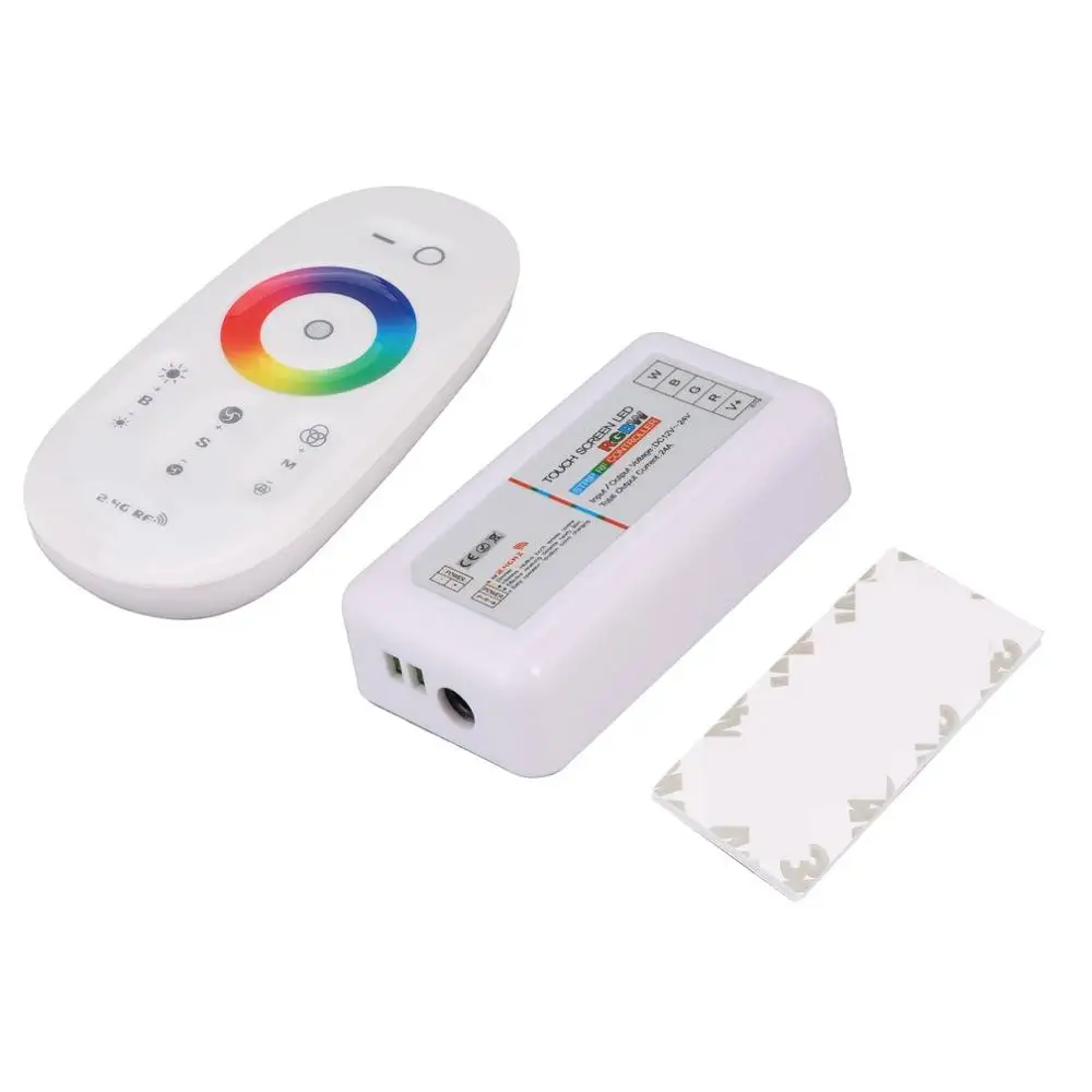 

2.4G RGBW Touch Controller LED Strip Wireless RF Remote Control With Remote Wall Holder for LED Strip Light