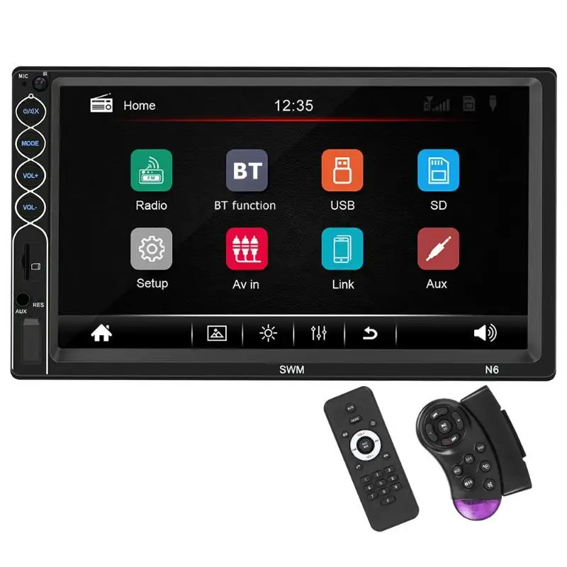 C SWM стерео 2 DIN Bluetooth USB AUX радио приемник 7 дюймов сенсорный экран MP5 плеер UI дизайн с реверсивным изображением головное устройство - Цвет: C