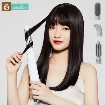 

In Stock Youpin Wellskins 4 in 1 Negative Ion Hot Air Comb Kit Hot Hair Brush Dryer Hair Style Hair Dryer Dry Straighten Curl