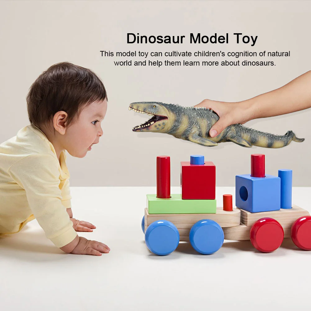 

Plastic High Simulation Dinosaur Toy Mosasaurus Liopleurodon Animal Model vivid/Soft/Elastic Animal Model for Kids