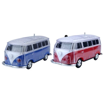 

2Set Auto Ws-267Bt Mini Bluetooth Mini Bus Speaker Sound Box Mp3 + + U Disk + Tf + Fm Blue & Red