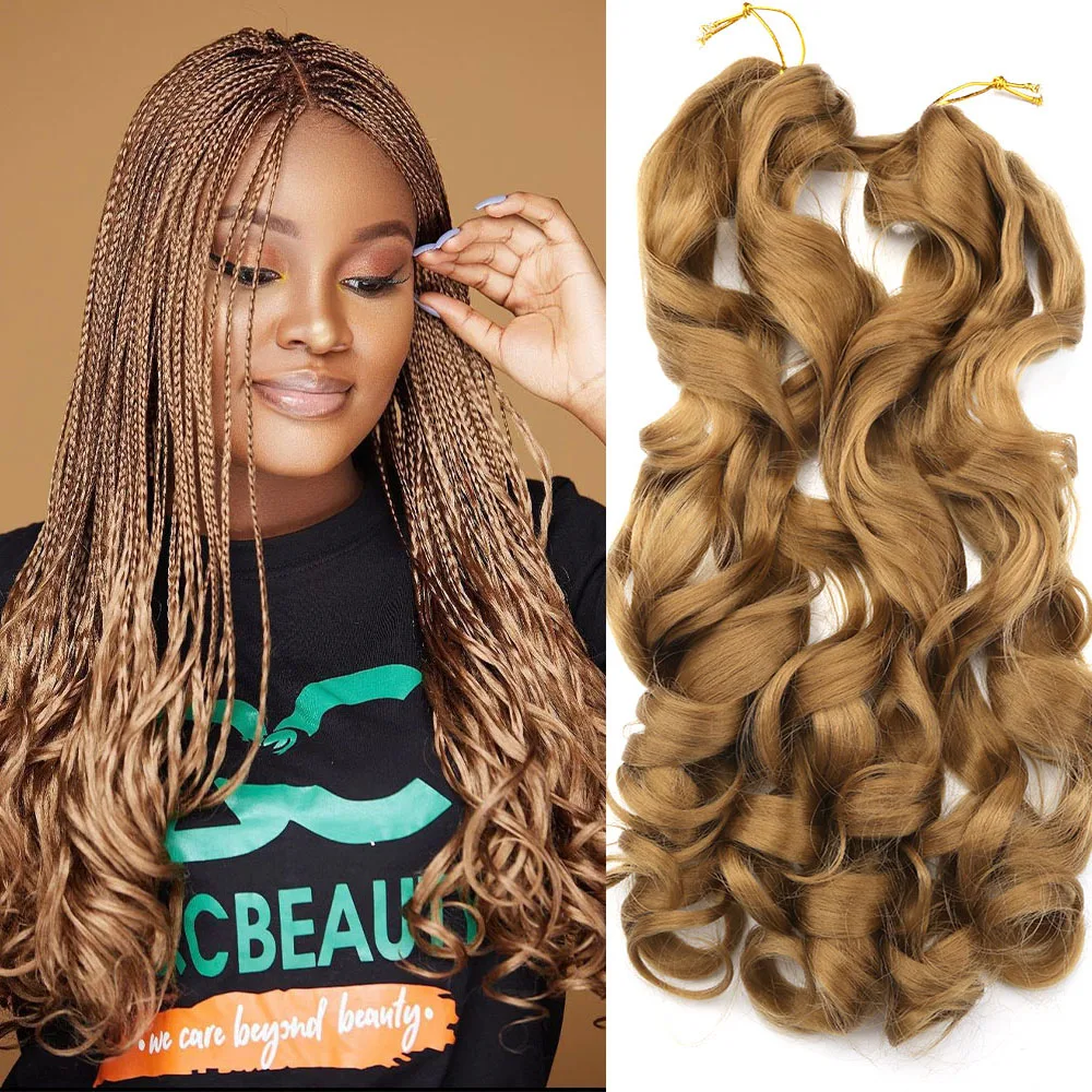 French Curls Braiding Hair Synthetic Loose Wave Crochet Hair Braids Pre  Streched Spiral Curly Hair Extensions for Women Black| | - AliExpress