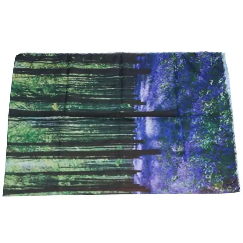Forest Tapestry Floral Decor, Bluebells in Woods Landscape and Flowers Rural Countryside Woodland Picture, Bedroom Living Room D