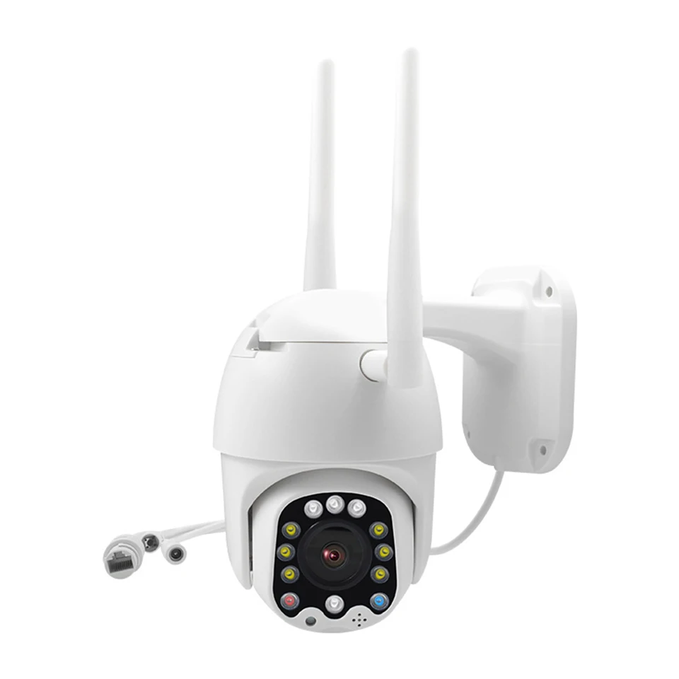 1080P PTZ IP Camera Wifi Outdoor Speed Dome Waterproof Wireless Surveillance Camera Pan Tilt 4X Digital Zoom 2MP Network CCTV - Color: EU Plug Camera