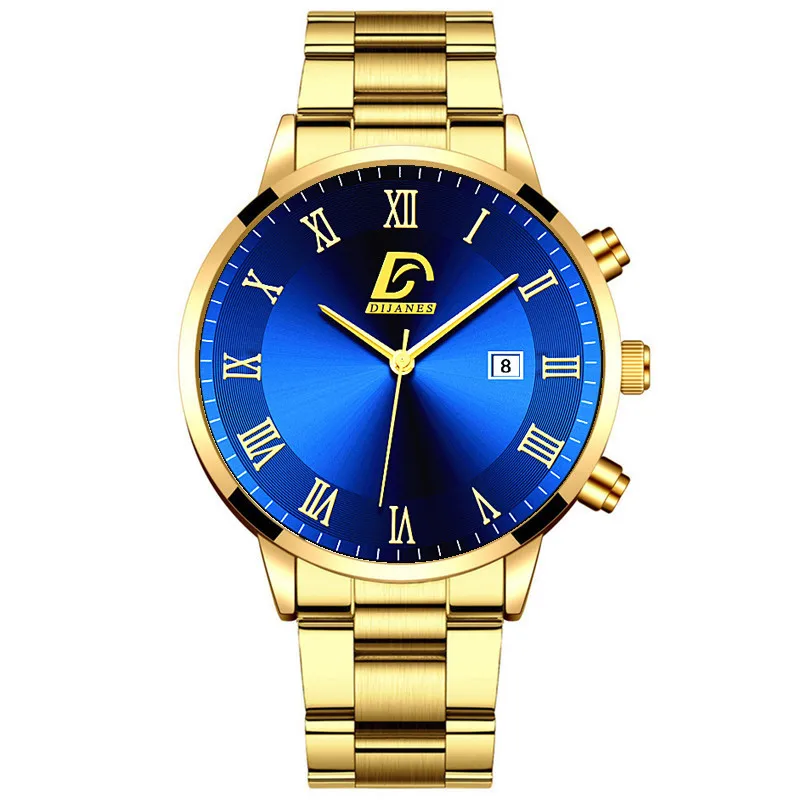 2022 Fashion Mens Gold Stainless Steel Watches Luxury Minimalist Quartz Wrist Watch Men Business Casual Watch relogio masculino 