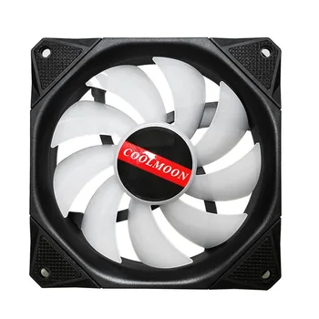 

Coolmoon 120mm Adjustable RGB LED Light CPU Cooling Fan Mute Octagon Computer PC Case Cooling Fan