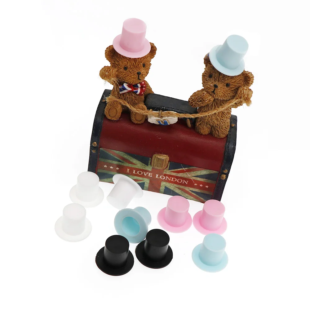 Mini Doll Hat Ornament For Kids Toys Gift Mini Doll DIY Jewelry Accessories Craft Decoration cowboy doll hat 20pc