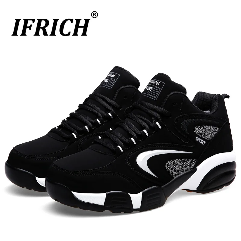 Cena Jesienne zimowe buty sportowe męskie damskie z futrem zimowe ciepłe duże rozmiary buty do biegania dla mężczyzn skórzane buty do biegania obuwie sportowe