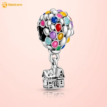

Danturn Authentic 925 Sterling Silver Beads Film Up House & Balloons Charm fit Original European Bracelets Women Jewelry Making