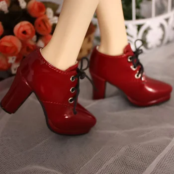

Patent Leather High-Heeled Shoes For 1/3 BJD SD16 Doll Brain-Training Toy For Children Kids Educational Toys Birthday Gift - Red
