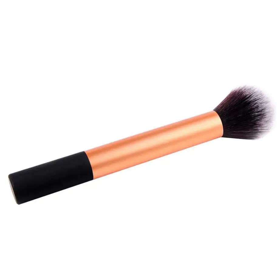 

1pc Professional Blusher Make up Brush Metal Handle Round Head Loose Powder Make Up Brushes Soft Hair Comfortable