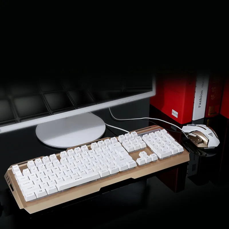 

Mechanical Gaming Keyboard Mouse Set Wired Anti-slip Breathing Light USB For Computer SP99
