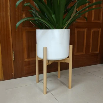 

Adjustable Plant Stand Holder Rack Wooden Sturdy for Flower Potted Indoor Outdoor K888