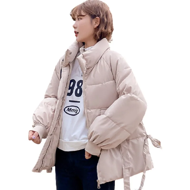 

2020 Winter Jacket Women Plus Size Casual Short Coat Female Stand Collar Solid Plus Size Overcoat Down Cotton Padded Parka Mujer