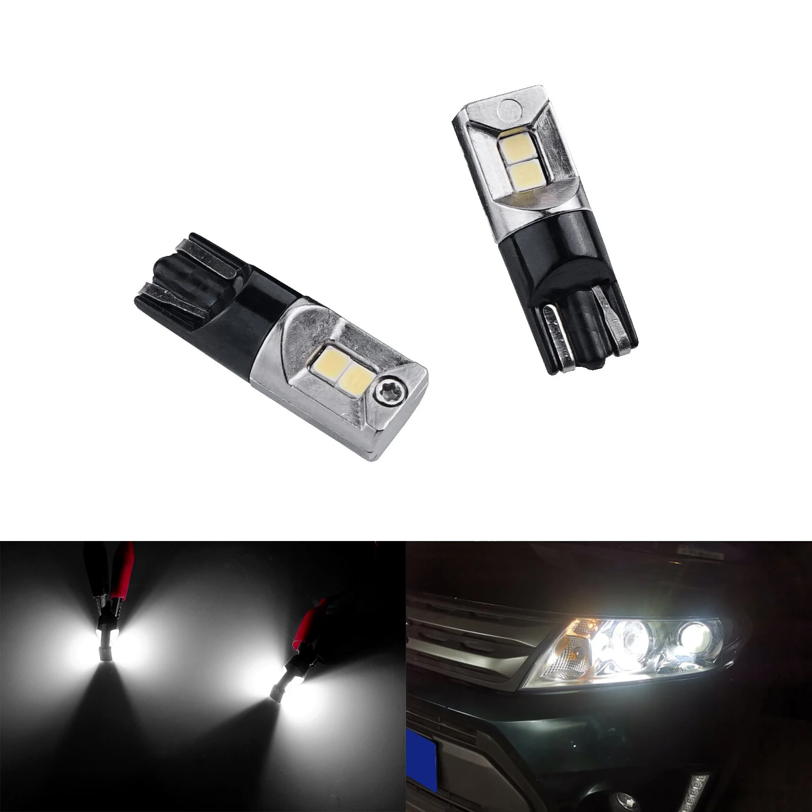 

ANGRONG 2X Белая T10 501 168 W5W 4 SMD СВЕТОДИОДНЫЙ ная лампа, бокосветильник подсветка, номерная табличка, фонарь, внутренние лампы