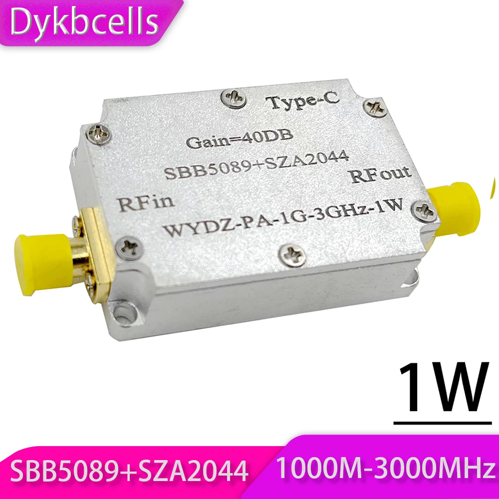 Усилитель мощности Dykbcells SBB5089 + SZA2044 1000-3000 МГц 2 4 ГГц 1 Вт 30 дБм RF Super RF2126 для