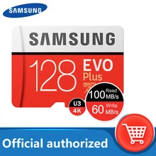 SAMSUNG Micro SD Card 128GB EVO Plus Flash Memory Card 32GB 64GB 256GB 512GB Class 10 UHS-I High Speed Microsd TF Card