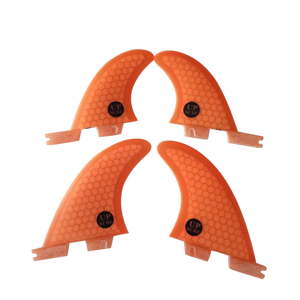 Surfboard FCS2 G3+GL fins Blue/Orange color Honeycomb Fibreglass fin Quad fin set 4pcs per set