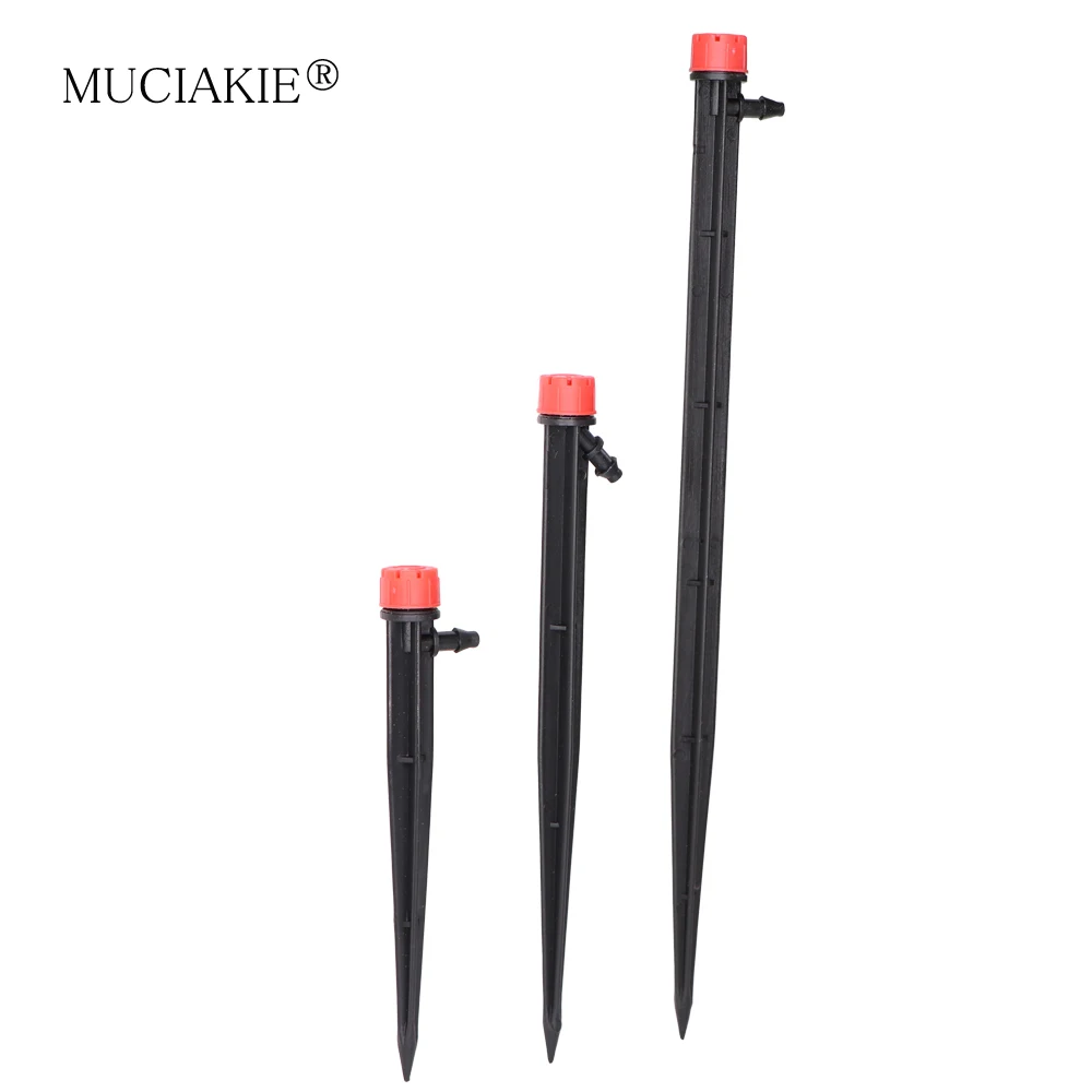 MUCIAKIE Garden Watering Drip Irrigation Sprinkler Adjustable 360 Degree Drippers Inserting Ground Fit 4/7mm Hose Greenhousse