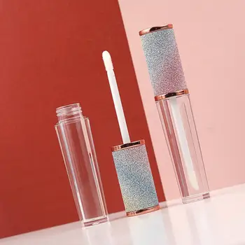 

6ml Rainbow Colorful Diamond Cap Empty Clear Lip Gloss Tube With Wand Empty Lipstick Tube Tools Cosmetic Packaging Containers