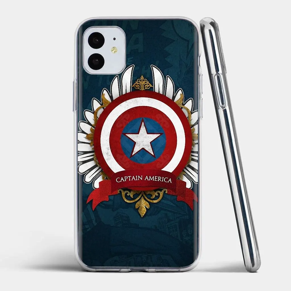 Винтажный чехол Captain America для iPhone 11 Pro 4 4S 5 5S SE 5C 6 6S 7 8 X XR XS Plus Max iPod Touch мягкие чехлы |