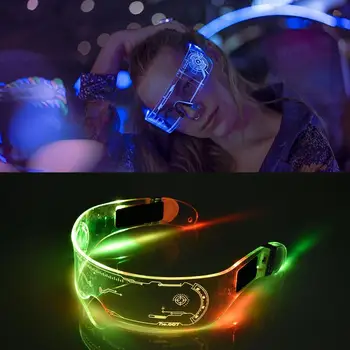 

LED Glasses EL Wire Neon Party Luminous LED Light Up Glasses Rave Costume Party Decor SunGlasses Halloween Decoration Dropship