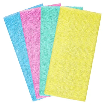 

4 Pieces Beauty Skin Bath Wash Towel Exfoliating Bath Cloth Magic Shower Washcloth for Body(4 Colors)