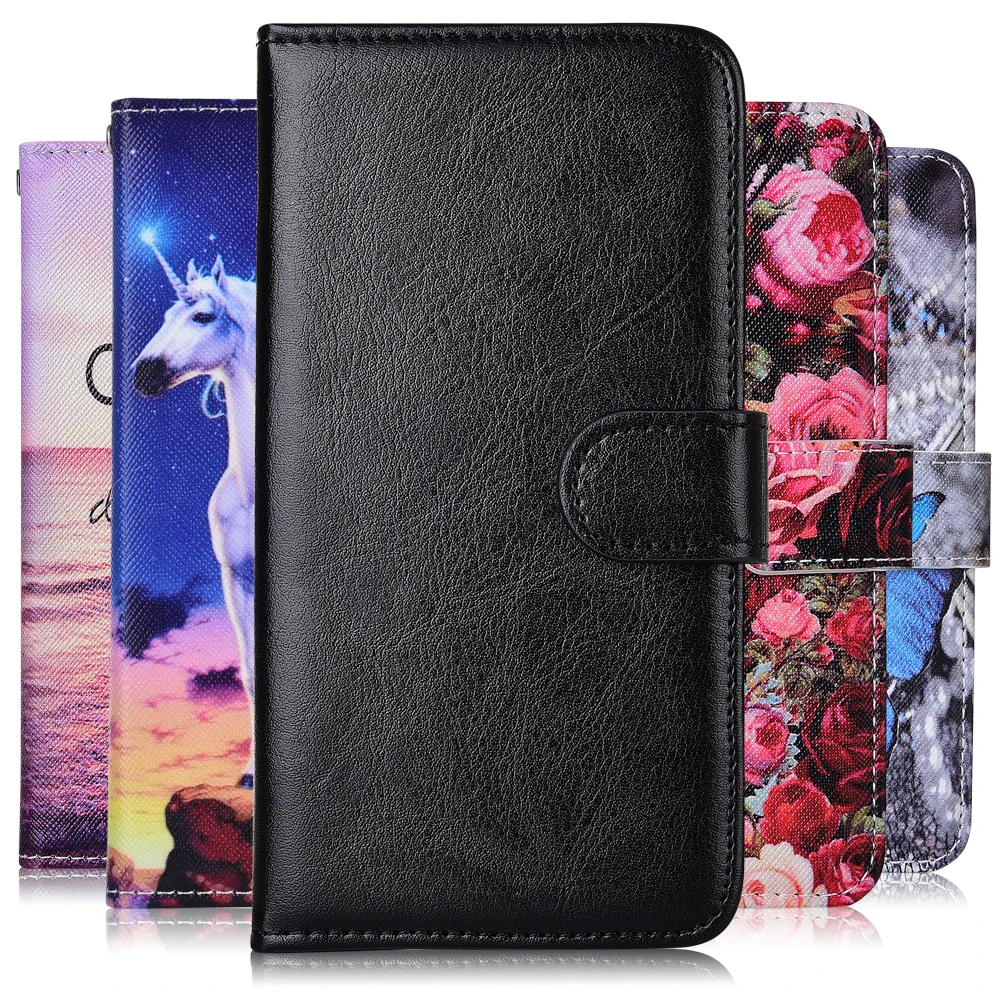 Coque For On Huawei 7X 7 X Wallet Leather Flip Case Honor BND-L21 Capa Cartoon Plain Phone Cover | Мобильные телефоны и