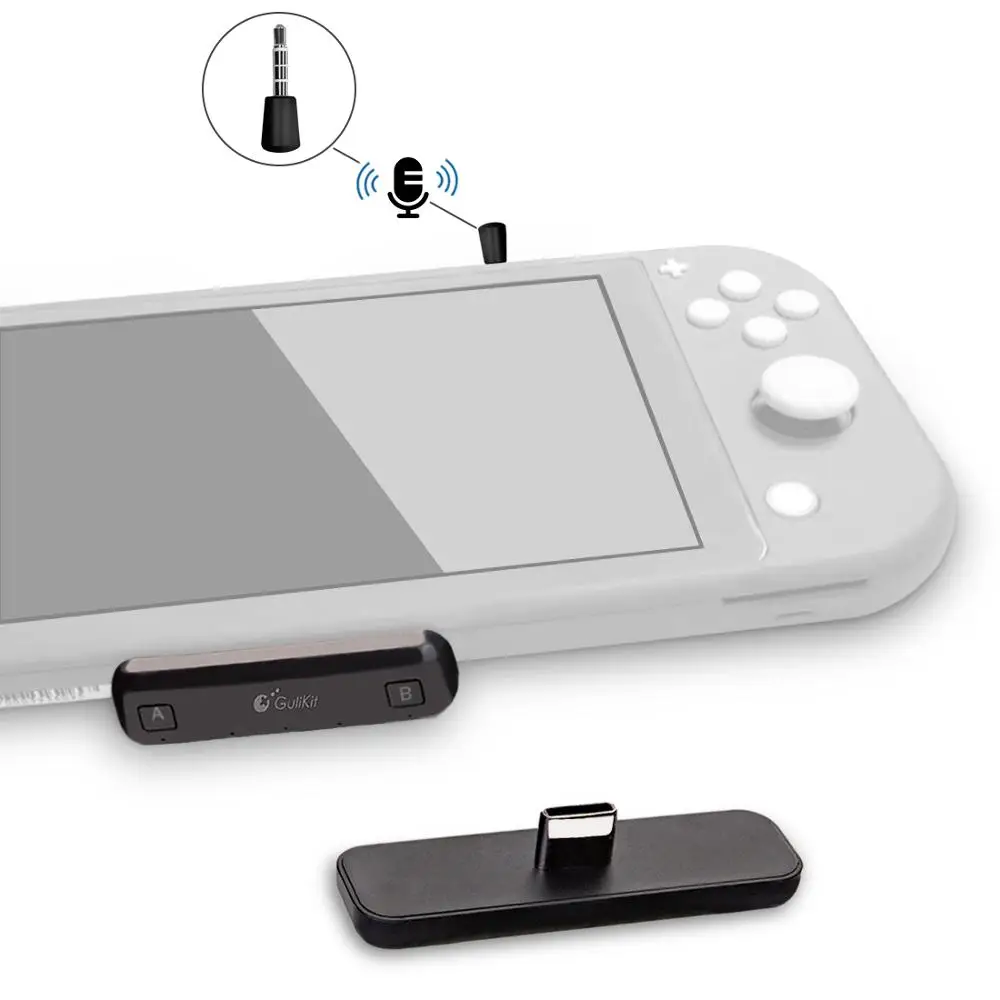 Фото Аудио передатчик Gulikit Route Air Pro, Bluetooth, с микрофоном, для PS5 Nintendo Switch & Switch Lite NS OLED PS4 PC №4