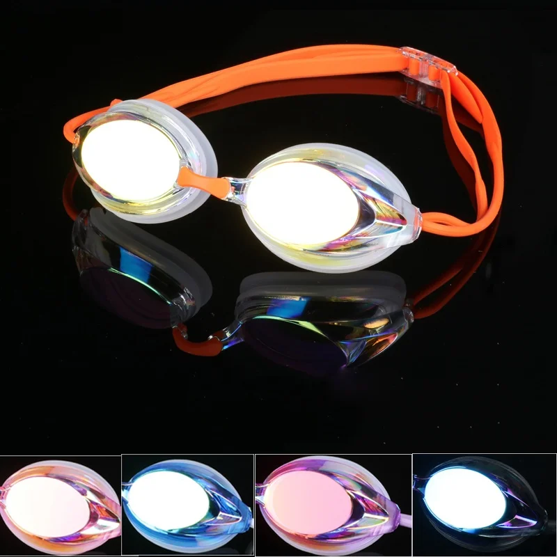 unisex HD plating swim goggles waterproof and anti-fog environmental silica gel swimming glasses UV Adjustable Glasses