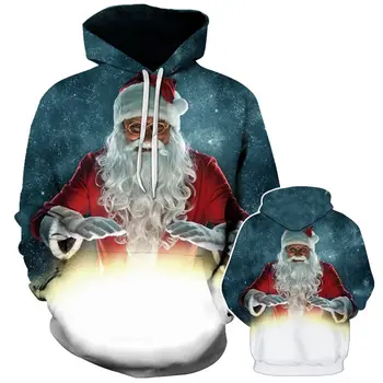 

Xmas Couple Hoodies Pullover Women Antlers Printed Christmas Sweatshirt Men Winter Hoodies Casual Black Tracksuit Party Clothing