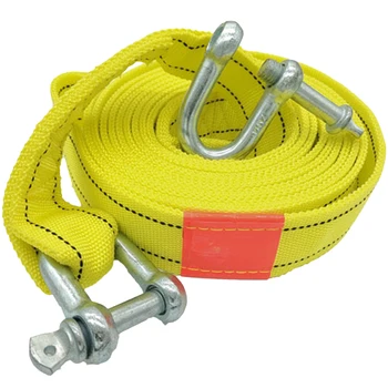 

1 Pc Car Trailer Rope Yellow Polyester Thicken Double Layer Trailer Rope Winch Rope Tow Rope for Car Auto Vehicle Truck