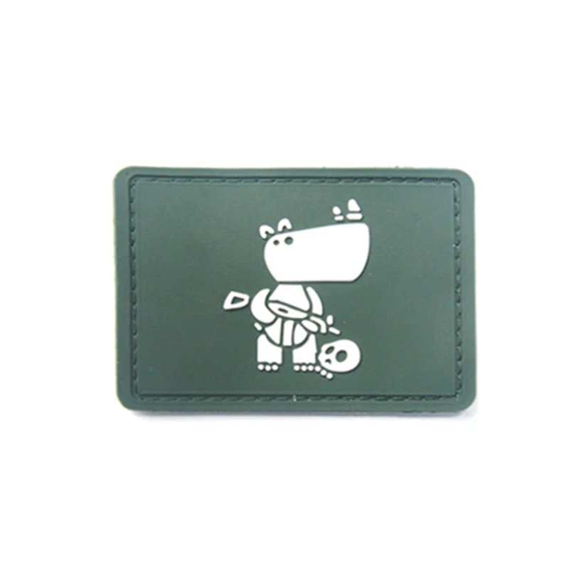 green 6 x 8 cm ПВХ патч флаг MLD Снайпер Foxhound зонтик мир мира военно-воздушные силы Морской пломб спартанская Военная нашивка Тактический значок страйкбол нашивки - Цвет: green 6 x 8 cm