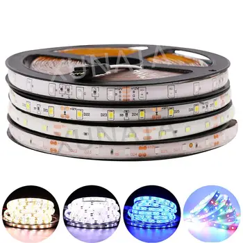 RGB LED 스트립 DC 12V 60LED/m SMD 2835 방수 IP21 IP65 실내 조명, 유연한 테이프 LED 조명 램프 5m