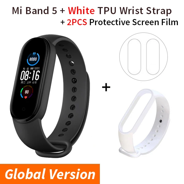 Xiaomi Mi Band 5 Smart Bracelet 4 Color AMOLED Screen Miband 5 Smartband Fitness Traker Bluetooth Sport Waterproof Smart Band 