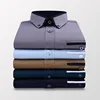 Calidad camisa manga larga para hombre de sarga de rayas vestido de oficina de negocios Casual Camisa Slim Fit ropa de Hombre Camisas ► Foto 2/6