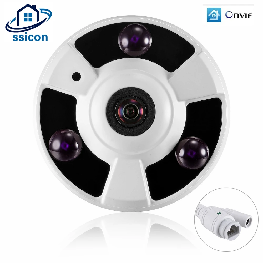 IP-камера видеонаблюдения 1080P 180 градусов 360 объектив рыбий глаз металлическая