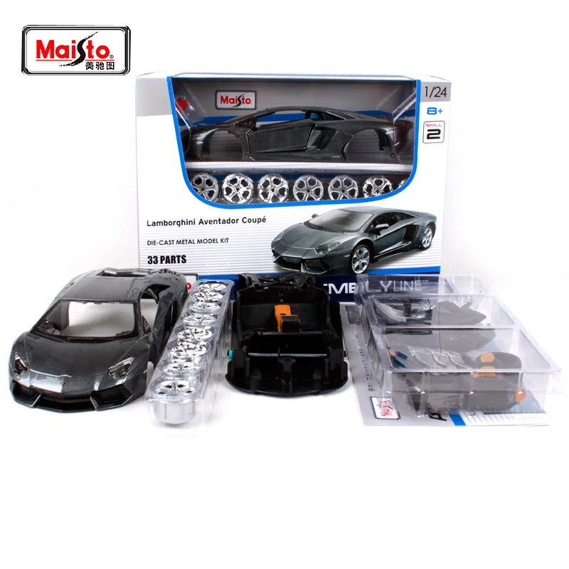Maisto 1:24 Lamorghini Aventador купе сборка для самостоятельной сборки литье под давлением