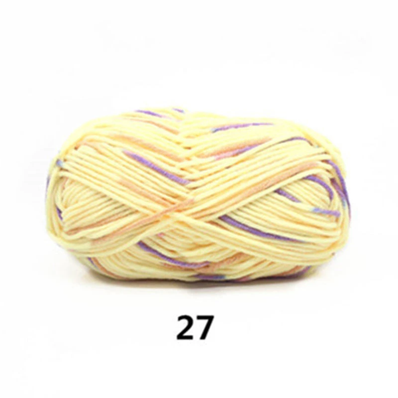 50 г меланжевая пряжа Необычные нитки струны хлопок смешанная пряжа красивые смешанные цвета для ручного вязания кукольный свитер - Цвет: A27