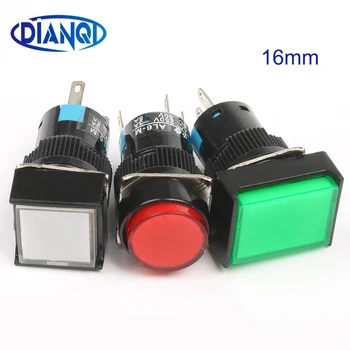 

16MM Push Button Switches momentary/Latching Illuminuted Maintained Push Button lamp with light/NO LED 12V 24V 220V 3V