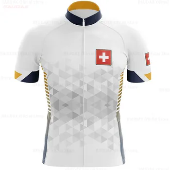 

Cycling Jerseys 2020 Switzerland Summer Short Sleeve Shirts Men Bicycle Clothing Maillot Ropa Ciclismo Racing Tops Bike Clothes